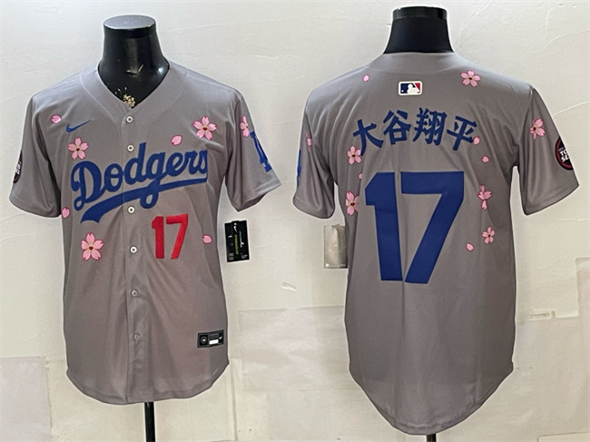 Men's Los Angeles Dodgers #17 大谷翔平 Grey 2025 Tokyo Series Limited Stitched Baseball Jersey Men's Los Angeles Dodgers #17 大谷翔平 Grey 2025 Tokyo Series Limited Stitched Baseball Jersey